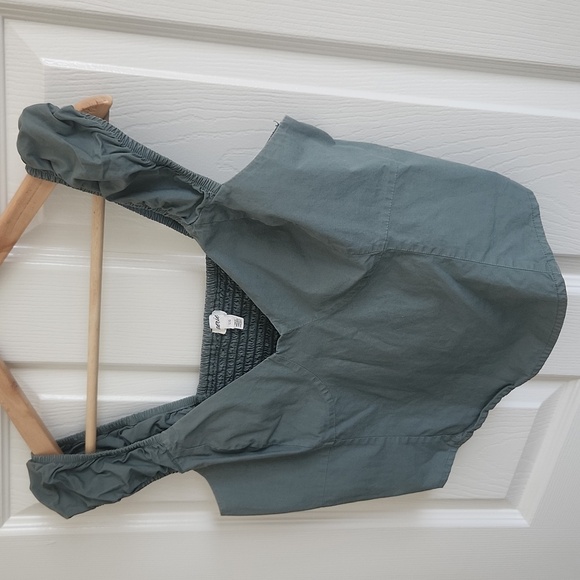 Aerie Corset Tank Top Large Sage Forest Green - Picture 3 of 9